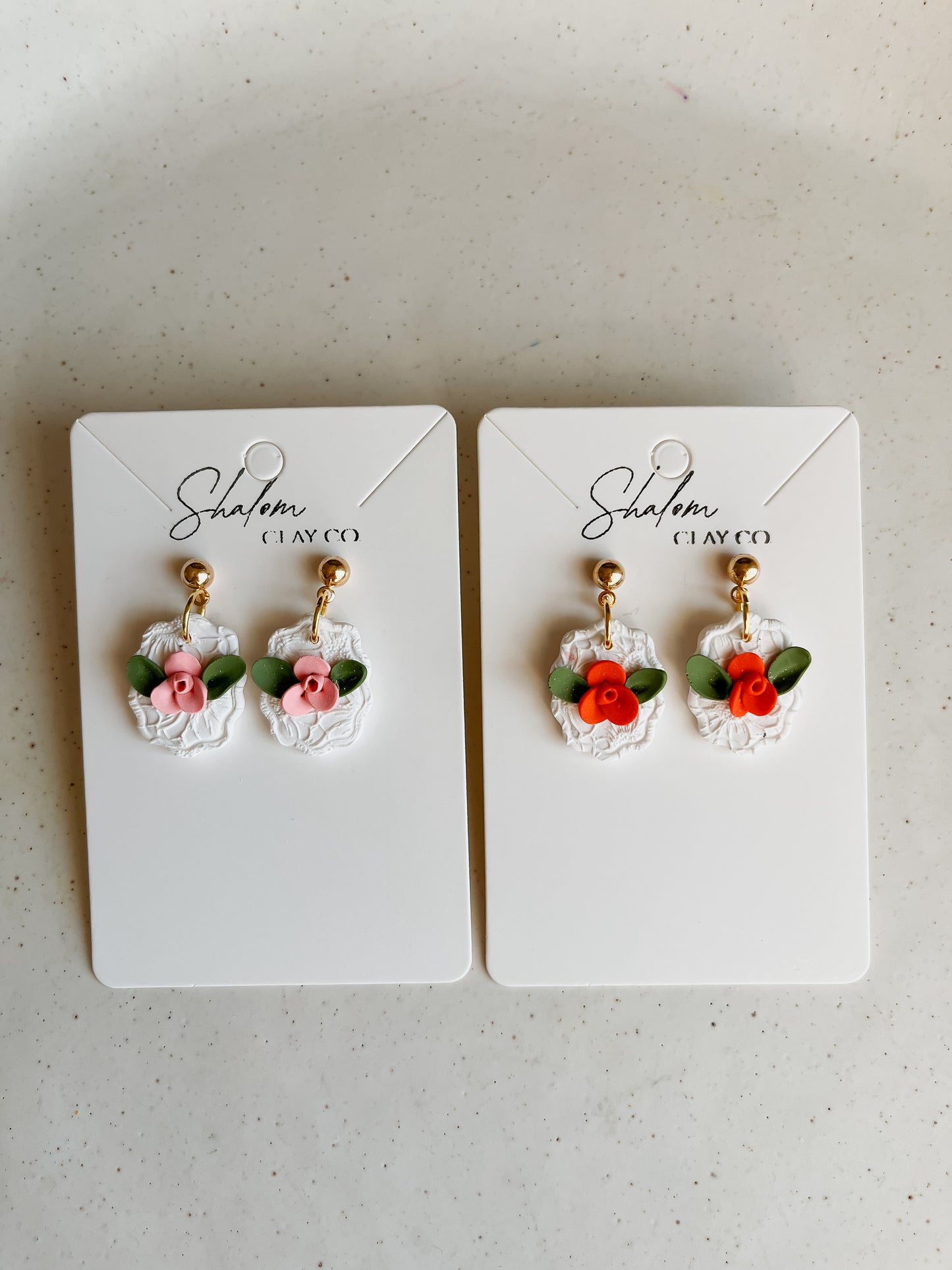 Tiny Valentine Rose Earrings