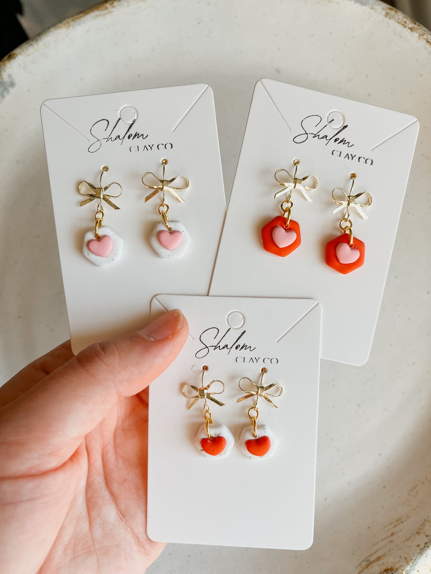 Candy Hearts & Bows Earrings