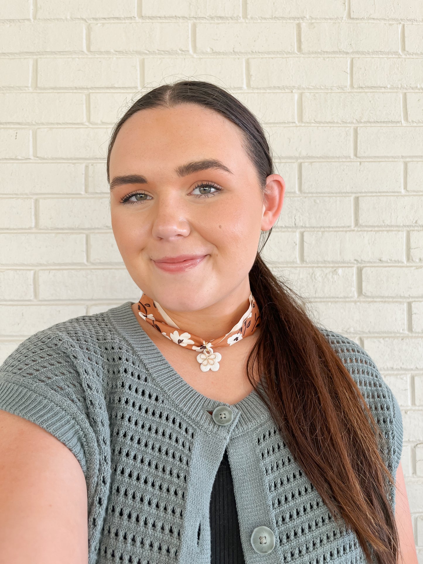 Clay Scarf Necklace