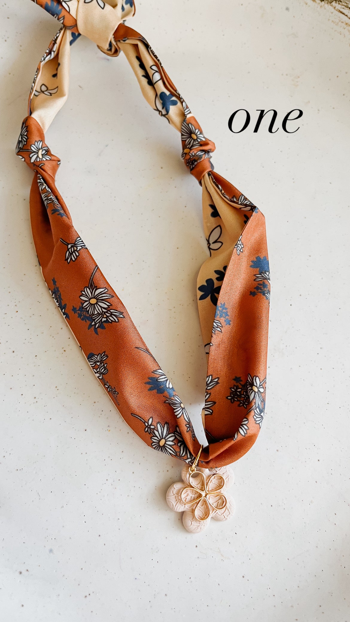 Clay Scarf Necklace