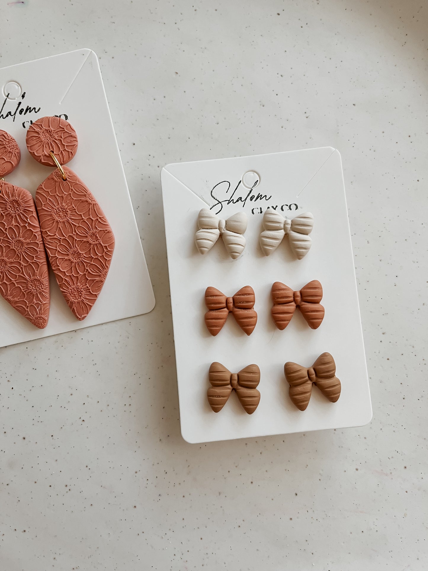 Autumn Neutrals Bow Stud Pack