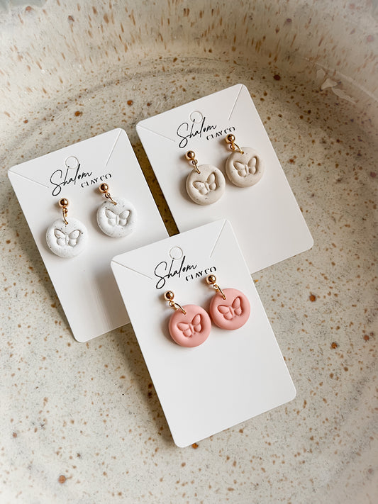 Mini Butterfly Stamp Earrings