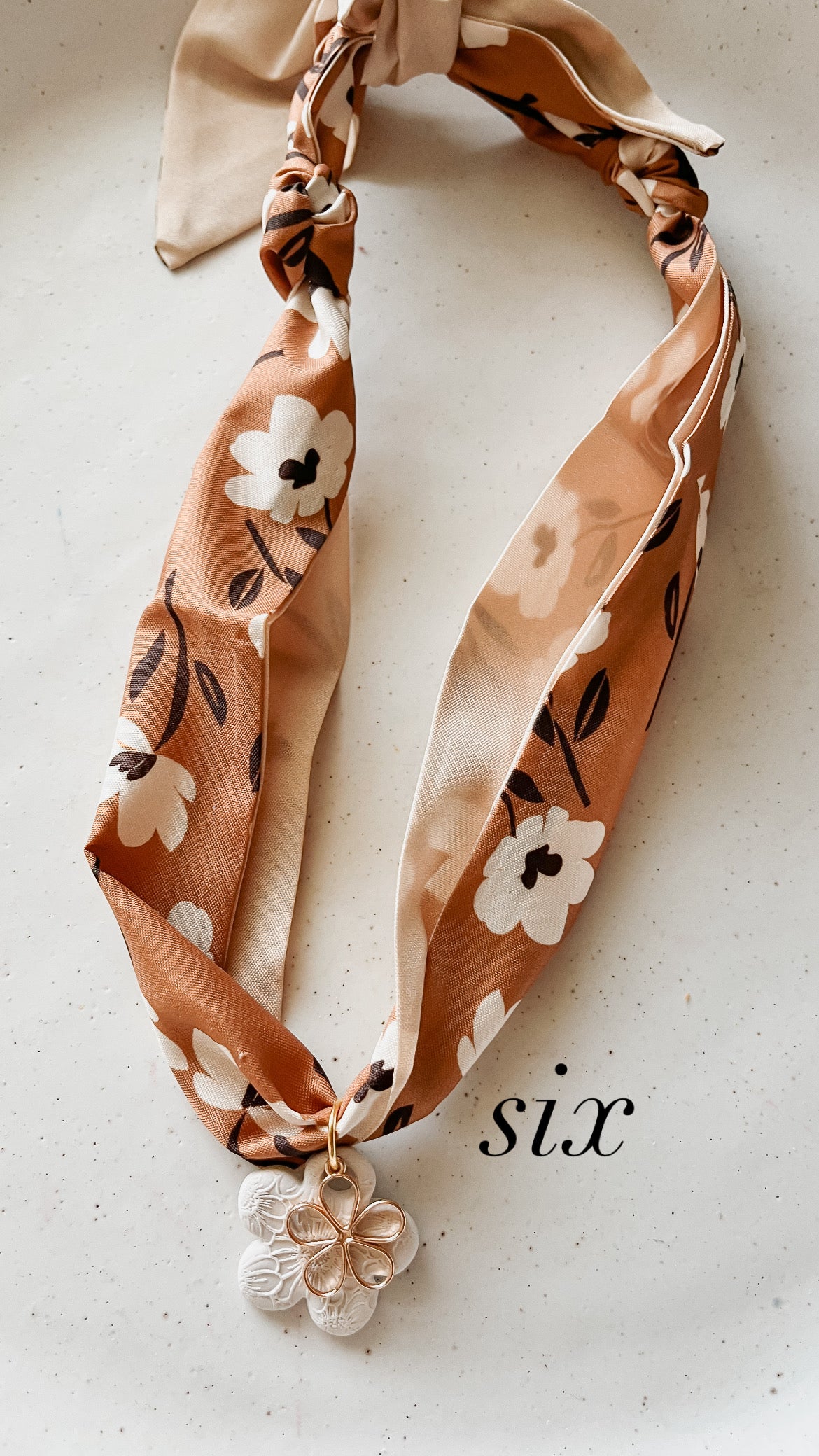 Clay Scarf Necklace