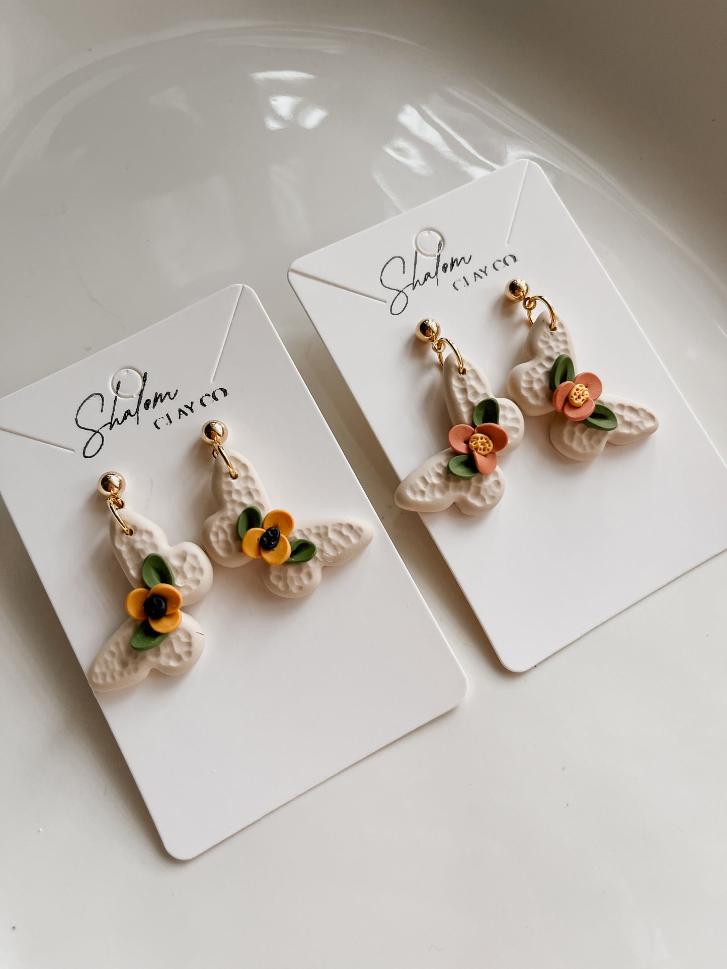 Autumn Floral Butterfly Earrings