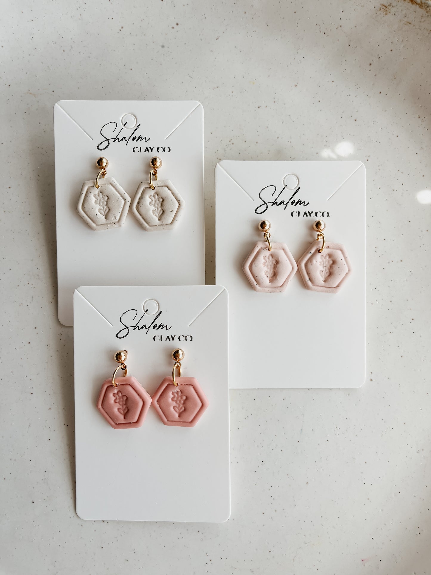 Simple Flower Stamp Earrings