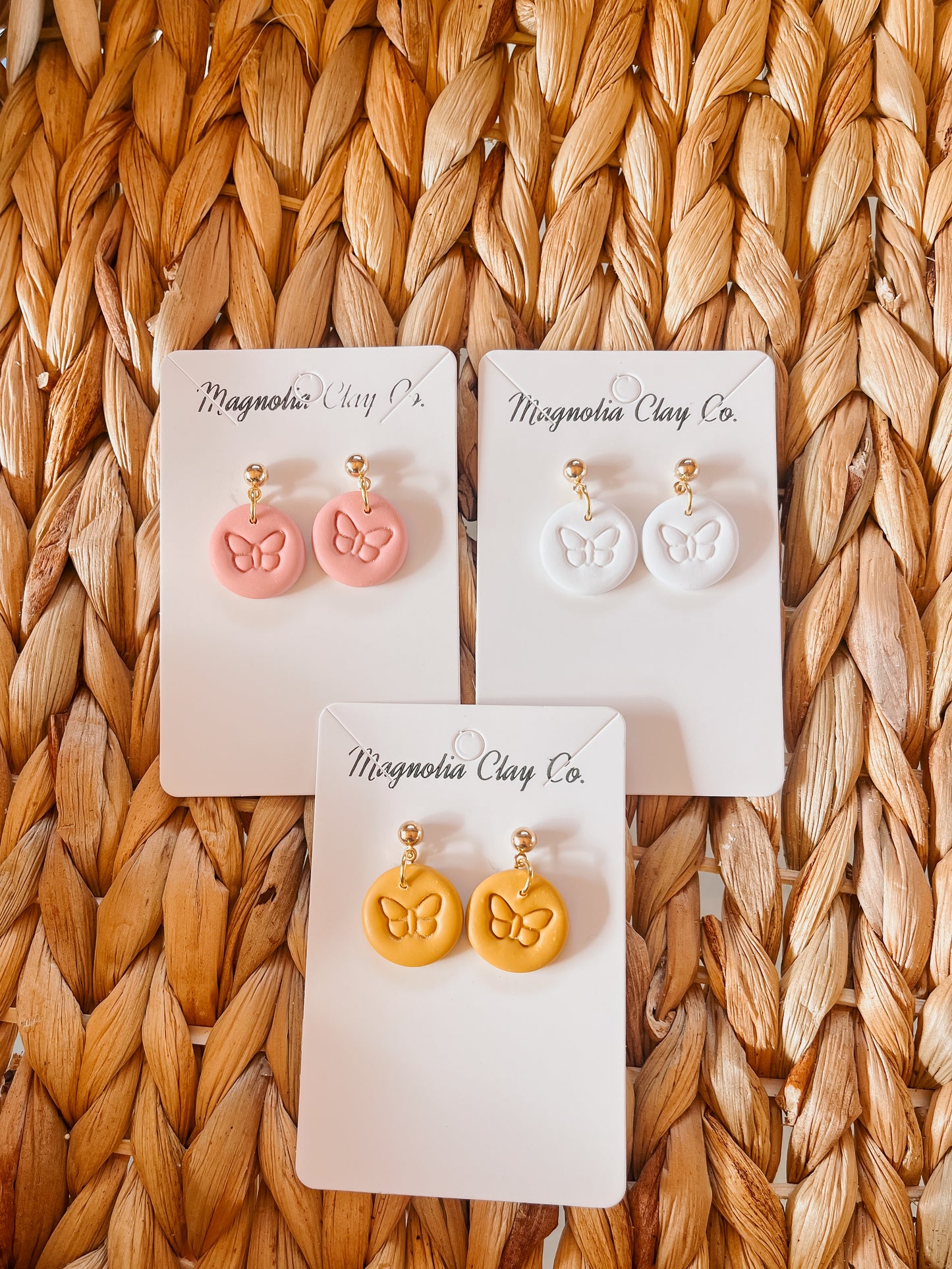 Mini Butterfly Stamp Earrings