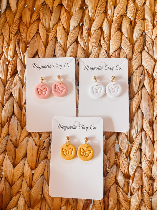 Mini Butterfly Stamp Earrings