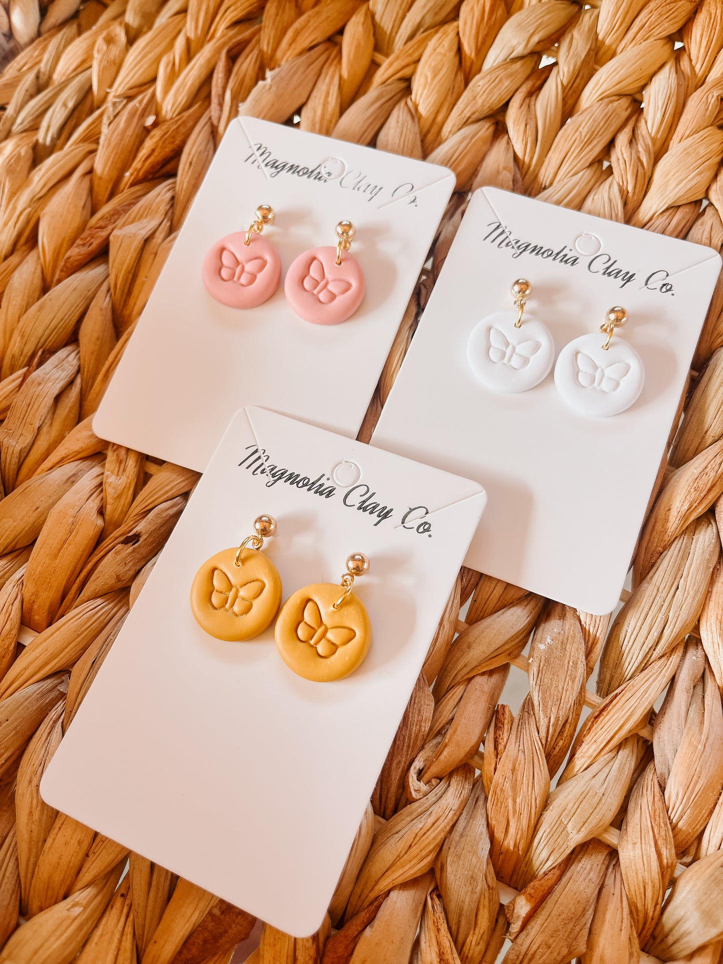 Mini Butterfly Stamp Earrings