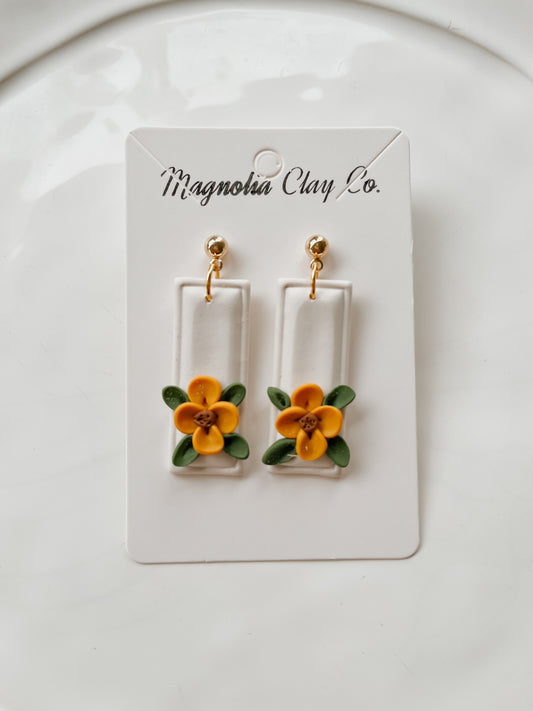 Hallie Floral Statement Earrings
