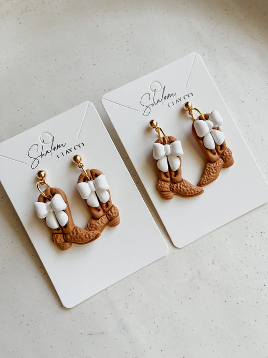 Boots + Bows Earrings