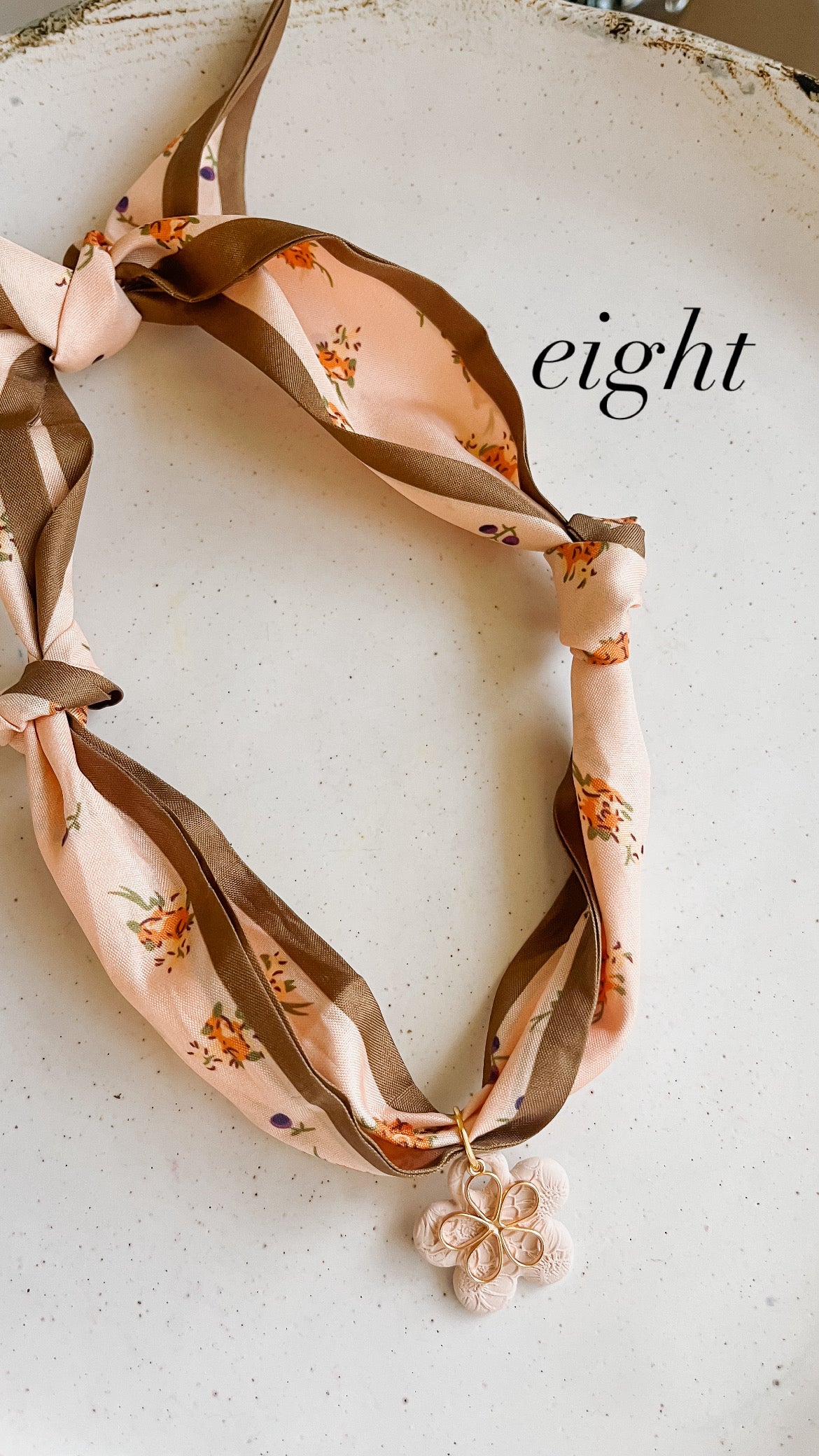 Clay Scarf Necklace